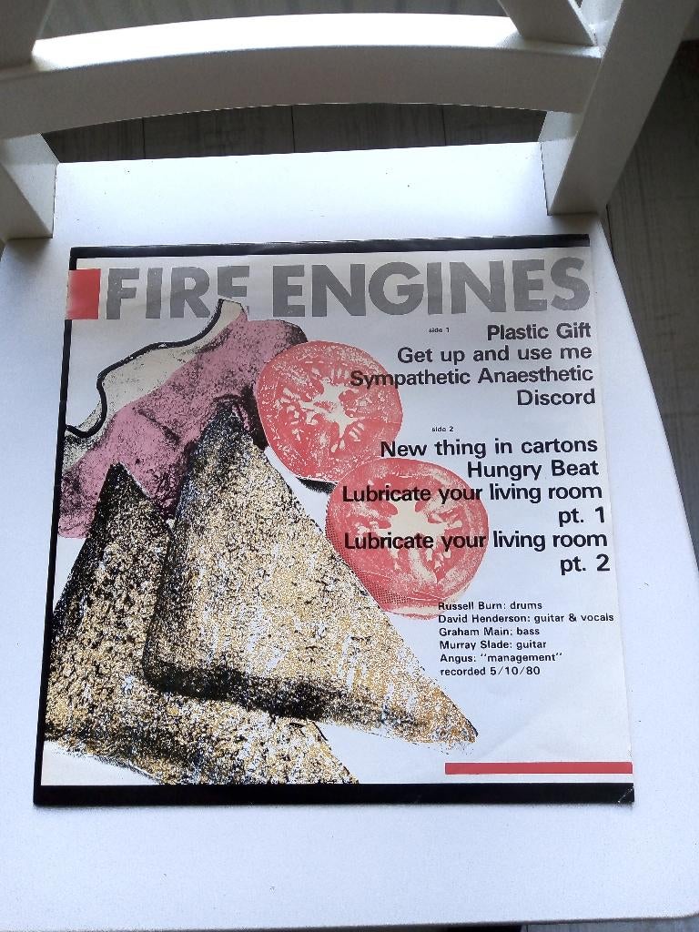 original lp- fire engines-lubricate your living room *1981*, Fotohoes, 1980 - 1989, Ophalen of Verzenden, Zo goed als nieuw