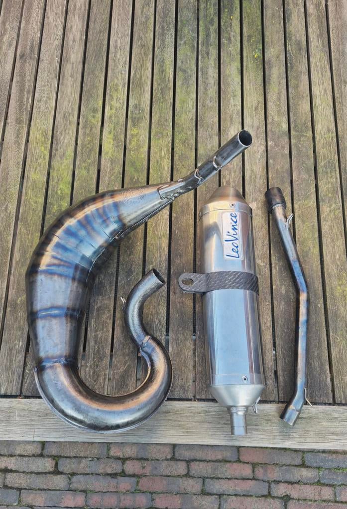 Leovince X-Fight uitlaat voor derbi, Fietsen en Brommers, Brommeronderdelen | Algemeen, Ophalen of Verzenden, Zo goed als nieuw