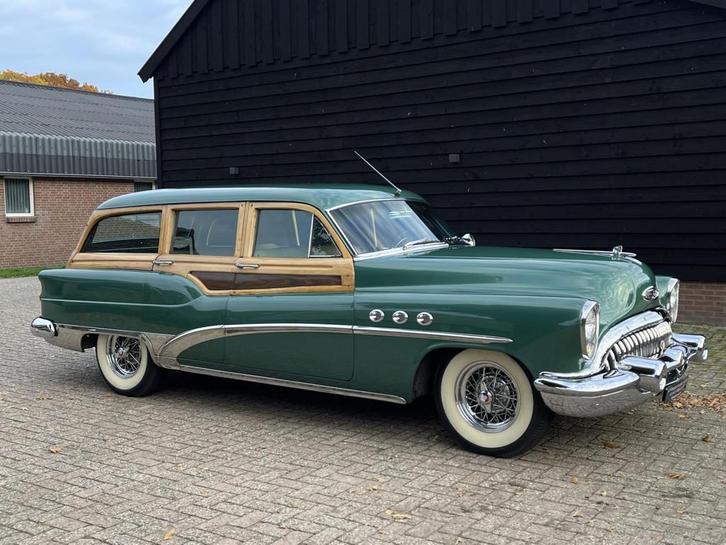 Buick Super V8 Wagon "Woody" gerestaureerd, Auto's, Oldtimers, Bedrijf, Te koop, Metallic lak, Buick, Benzine, Stationwagon, Automaat