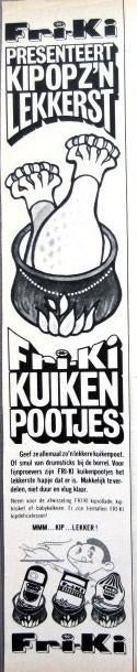 15 vintage advertenties reclames kip en kalkoen 1967-76, Ophalen of Verzenden, Gebruikt, Overige typen
