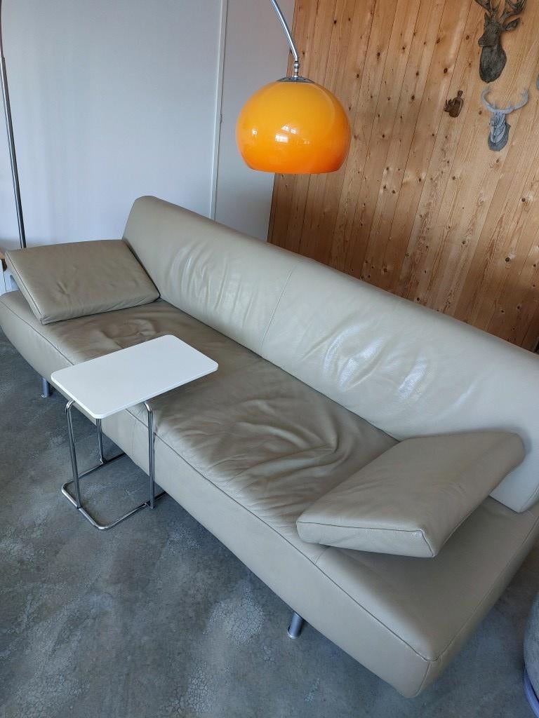 Leren zitbank, driezitsbank van Montel, Ophalen, Gebruikt, Driepersoons, Rechte bank