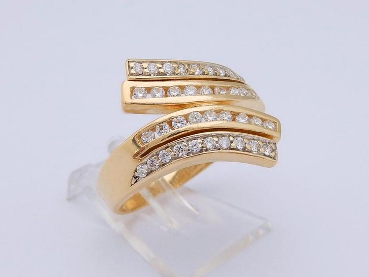 14 karaat Gouden Dames Ring Alliance Rij-Ring M18.5, Sieraden, Tassen en Uiterlijk, Ringen, Nieuw, Dame, 18 tot 19, Goud, Goud