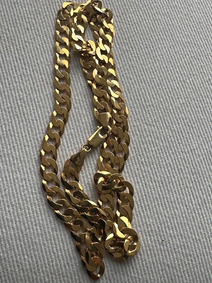 14k gouden ketting, Sieraden, Tassen en Uiterlijk, Kettingen, Gebruikt, Goud, Ophalen of Verzenden