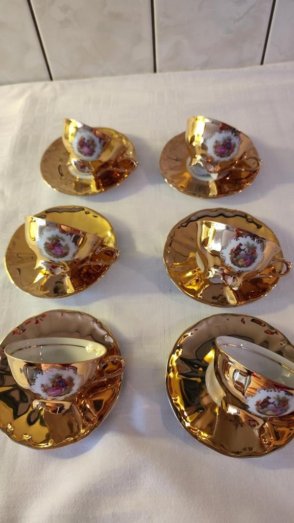 6 stuks Bareuther Waldsassen Bavaria kop en schotels, Ophalen