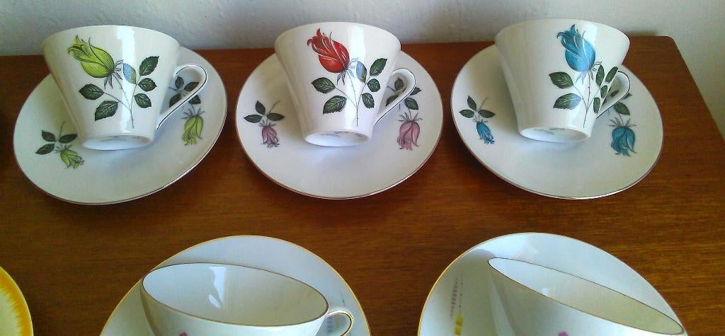 3x vintage retro Spenzo kop en schotel jaren 50, Ophalen of Verzenden