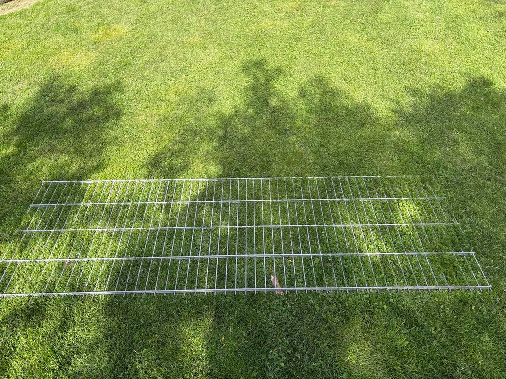 Dubbelstaafmat hekwerk - Gebruikt 43m1, Tuin en Terras, Tuinhekken en Hekwerk, Ophalen, Gebruikt, IJzer, Dubbelstaafmat hekwerk