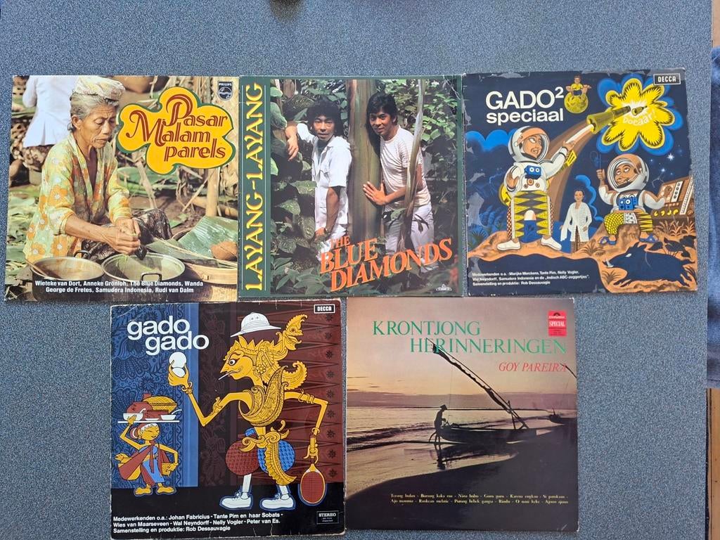 5 " indische" lp's. Blue Diamonds, van Dort etc., Ophalen, Gebruikt, 12 inch, Levenslied of Smartlap