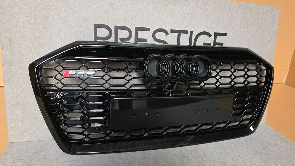 Grill Audi A6 C8 4K S-line S6 RS6 LOOK GRILLE HOOGLANS ZWART, -, Voor, Nieuw, Bumper