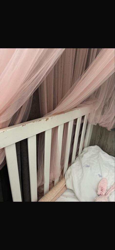 Baby ledikant en commode, Ophalen, Gebruikt, 50 tot 70 cm, 100 cm of meer