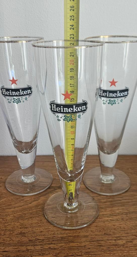 Heineken glazen, ongeveer 50 jaar oud, Ophalen of Verzenden, Zo goed als nieuw, Glas of Glazen, Heineken