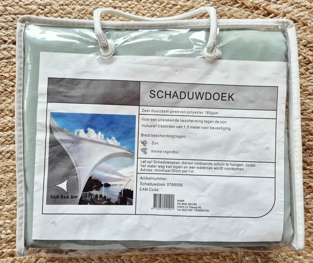 Schaduwdoek NIEUW - lichtgroen - driehoekig, Ophalen, Nieuw