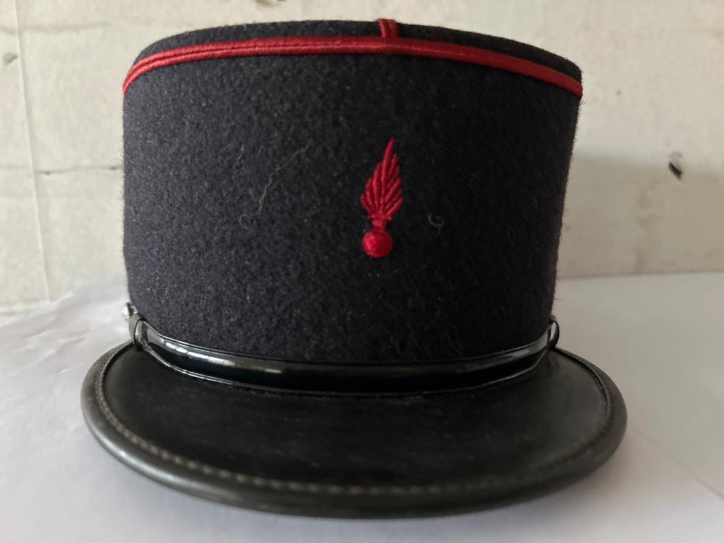 Vintage Franse brandweer kepi – Sapeurs Pompiers, Verzenden, Landmacht, Overige gebieden, Embleem of Badge