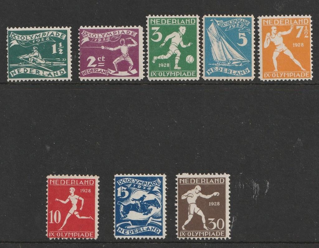 212/219 1928 Olympiade Amsterdam MNH, Postzegels en Munten, Ophalen of Verzenden, T/m 1940, Postfris