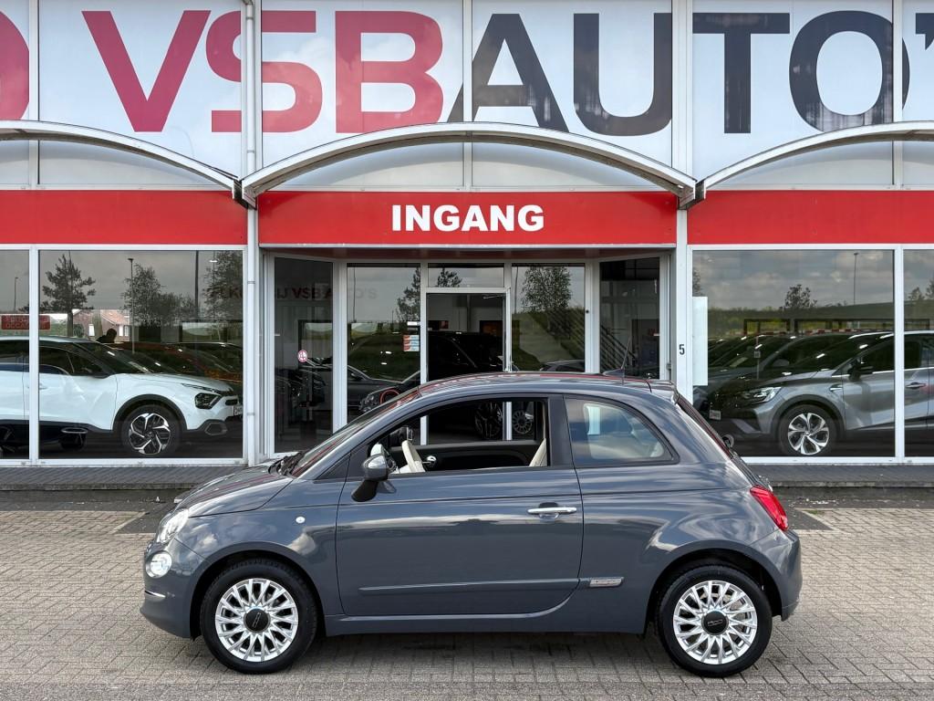 Fiat 500 1.0 HYBRID LOUNGE HALF-LEER NAVI-CARPLAY CRUISE-CON, Voorwielaandrijving, Met garantie (alle), 4 stoelen, Bedrijf