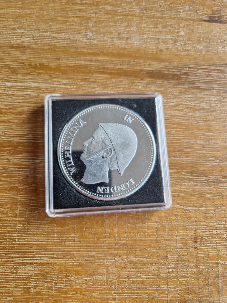 Wilhelmina in Londen  herslag, Ophalen of Verzenden, Koningin Wilhelmina