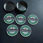 Heineken blikje met onderzetters, Ophalen of Verzenden, Viltje(s), Heineken
