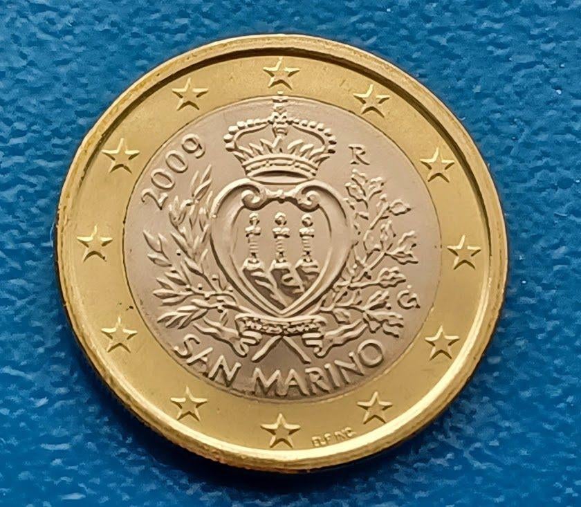 San Marino 1 Euro - 2009 UNC, Postzegels en Munten, Munten | Europa | Euromunten, Verzenden, San Marino, 2 euro