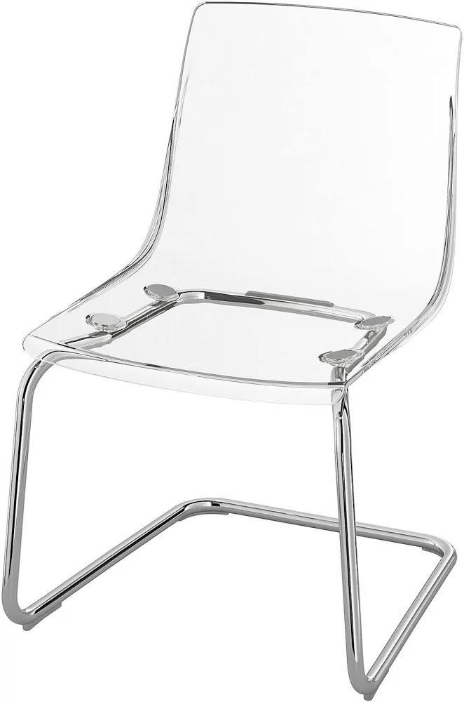 IKEA Tobias Transparante Stoel, Huis en Inrichting, Stoelen, Gebruikt, Eén, Kunststof, Overige kleuren, Ophalen of Verzenden