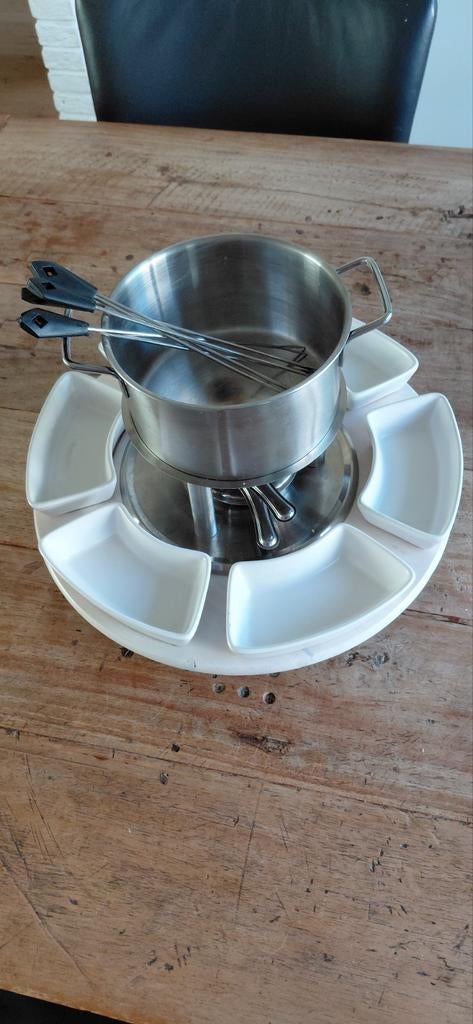 Bieden:  fonduset  le Chef, Ophalen of Verzenden, Brander, Fondueset