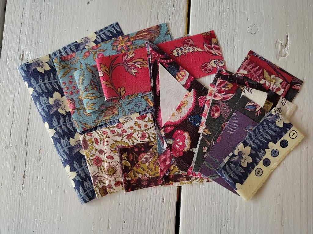 Prachtige, kleine scraps quiltstof Den Haan&Wagenmakers, Overige kleuren, Nieuw, Ophalen of Verzenden, Katoen