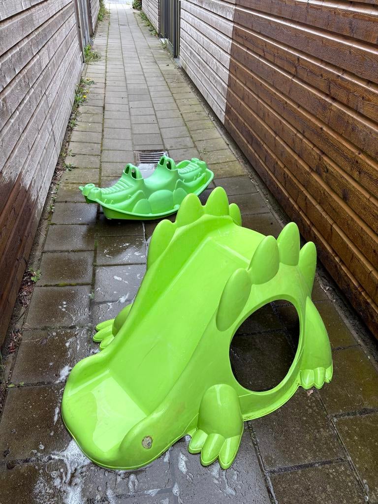 Glijbaan en wip in krokodillenstijl, Ophalen of Verzenden, Gebruikt