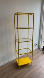 Yellow IKEA design cabinet with glass shelves, Zo goed als nieuw, Minder dan 100 cm, 25 tot 50 cm, 50 tot 100 cm