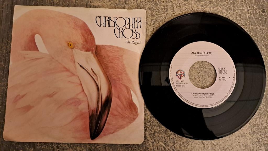 Christopher Cross - All right, Gebruikt, 7 inch, Single, Ophalen of Verzenden