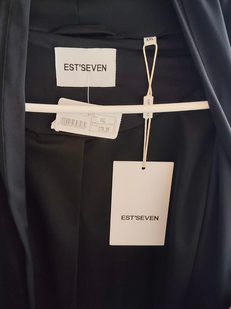 EST'SEVEN Gala Glans Blazer Zwart XXL, Ophalen of Verzenden, Nieuw, Maat 46/48 (XL) of groter, Zwart