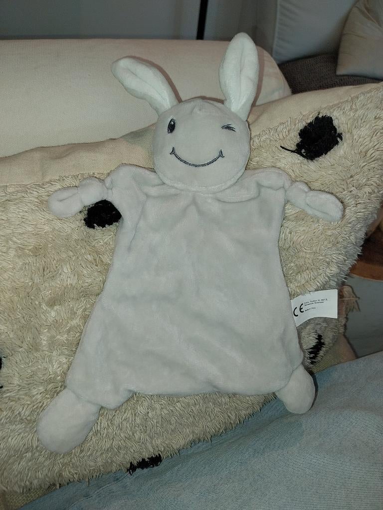 Evora konijn grijs kruidvat knuffeldoekje, Overige merken, Overige karakters, Grijs, Ophalen of Verzenden