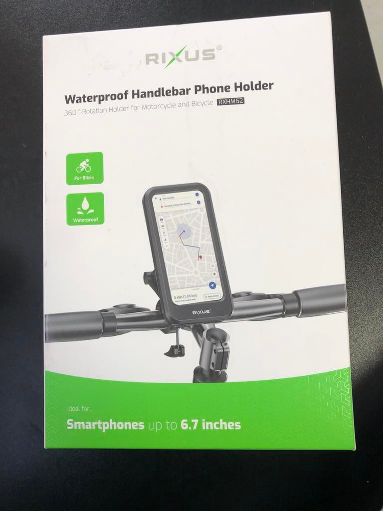Rixus Waterdichte Telefoonhouder voor Fiets/Motor - RXHM52, Ophalen, Nieuw, H, V