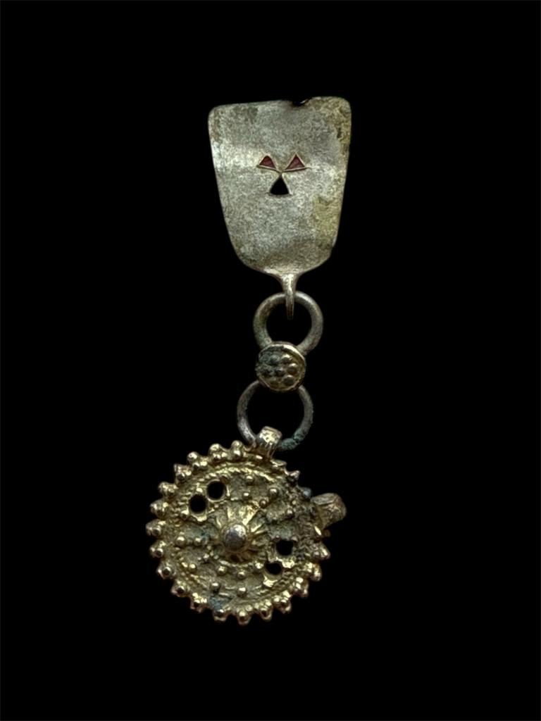 Viking Tijd Sieraad - Bodemvondst zilver verguld, Ophalen of Verzenden, Zilver