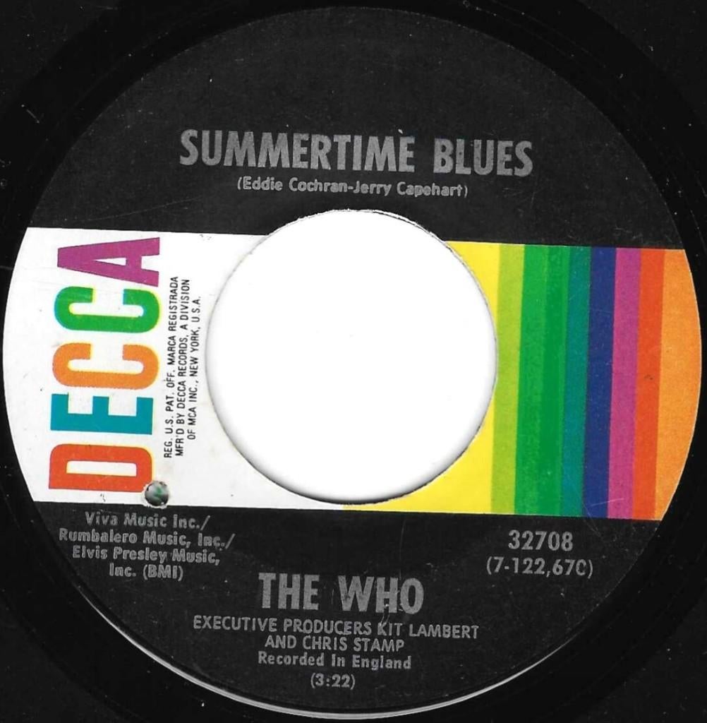 the who / summertime blues - rock/mod, Gebruikt, Verzenden, 7 inch, Single