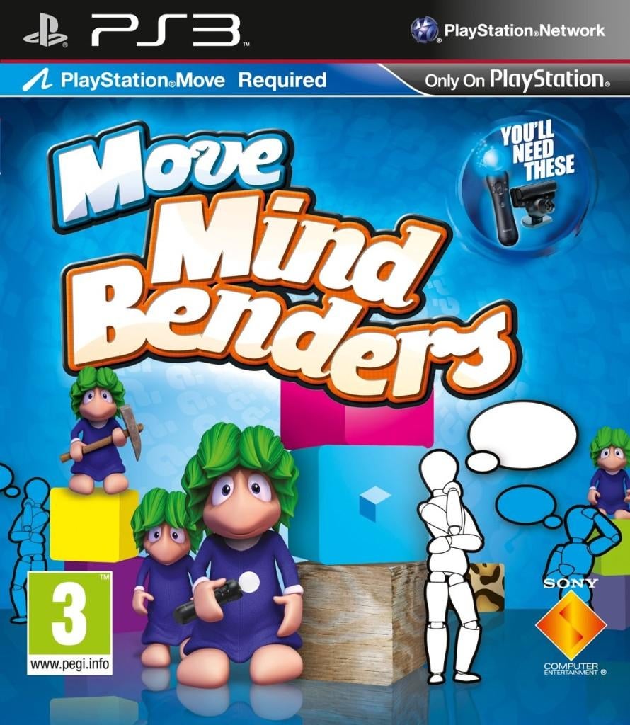 ps3 Move Mind Benders (ps move spel), Vanaf 18 jaar, 1 speler, Ophalen of Verzenden, Zo goed als nieuw