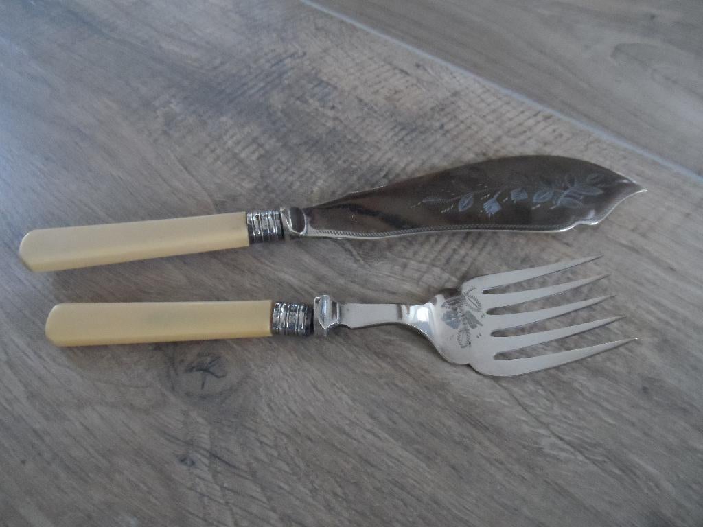 Antiek bestek met zilver - Engels 925 €10,00., Ophalen of Verzenden, Zilver