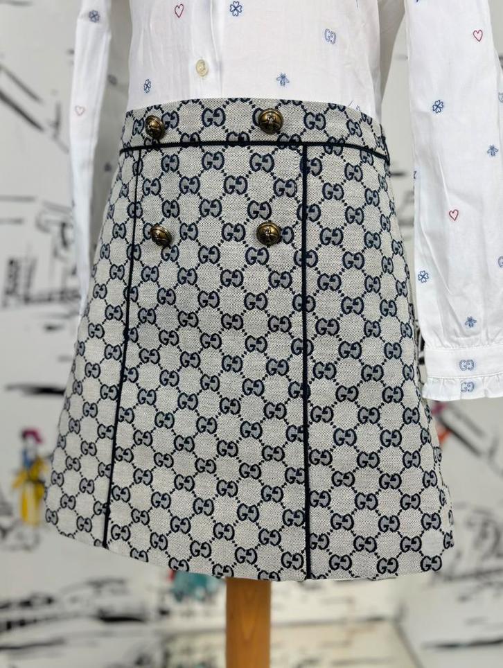 Gucci GG canvas rok maat 10, Kinderen en Baby's, Kinderkleding | Maat 140, Zo goed als nieuw, Meisje, Jurk of Rok, Verzenden