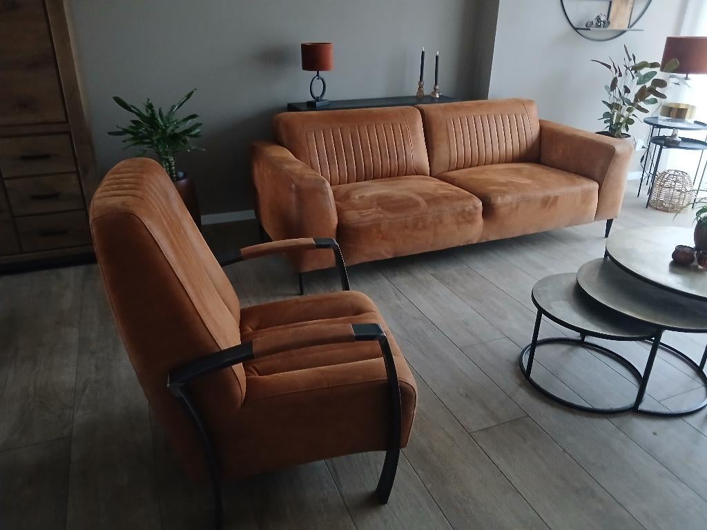 De Bommel bank en fauteuil, Ophalen, Gebruikt, Overige maten, 75 tot 100 cm