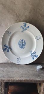 Antiek groot bord K&G Lunéville Croix de Lorraine adelaar, Ophalen of Verzenden