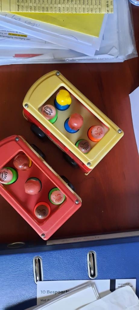 Vintage Fisher-Price busjes met poppetjes, Ophalen of Verzenden