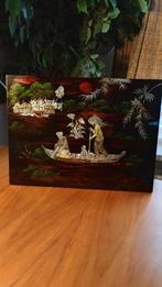 Vietnamees lak schilderij Son Mai met ingelegde parelmoer, Ophalen of Verzenden