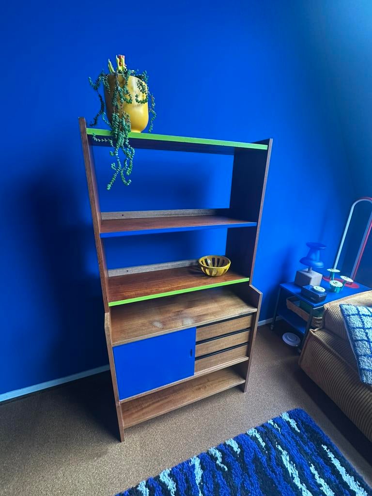 Paul Cadovius wandsysteem – vintage mid century by KLM, Ophalen, Gebruikt, Minder dan 150 cm, Minder dan 100 cm