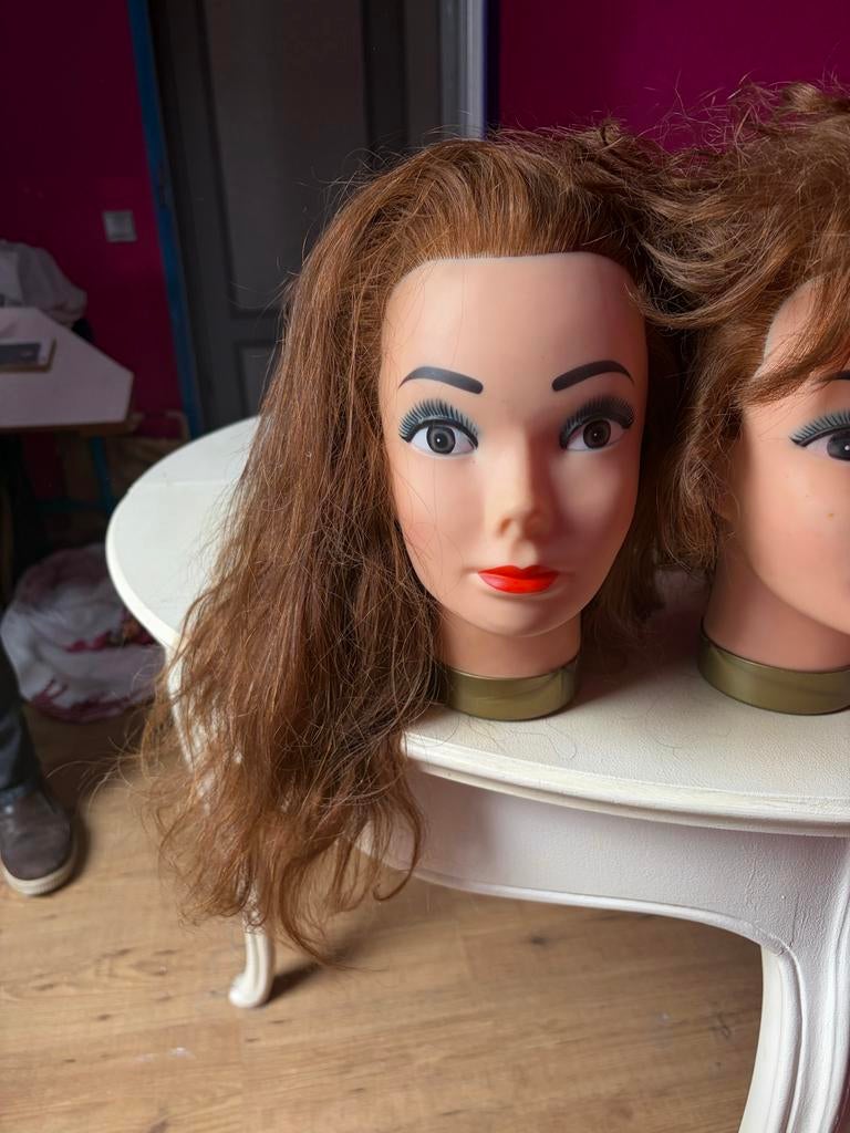 Set van 3 oefenhoofden voor kappers, Ophalen, Gebruikt, Overige typen