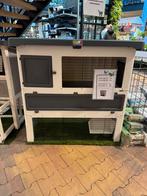 Konijnenhok wit grijs, Ophalen of Verzenden, 90 cm of meer, Hok, 110 cm of meer