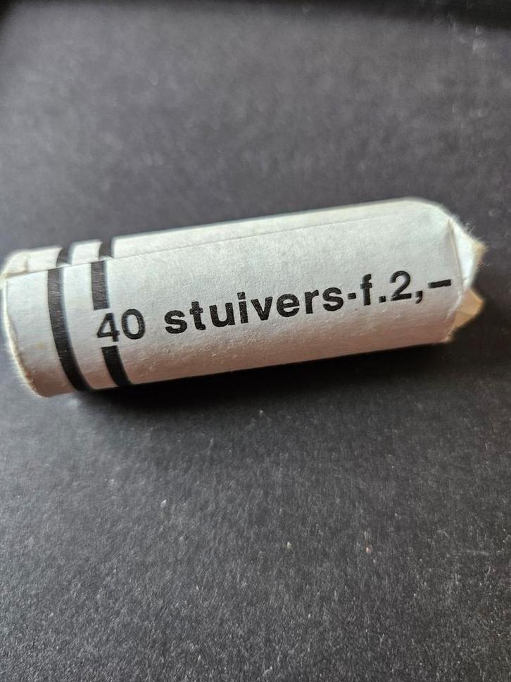 Oude Nederlandse muntrollen: 40 stuivers en f 0,50, Postzegels en Munten, Munten | Nederland, Setje, Overige waardes, Koningin Juliana