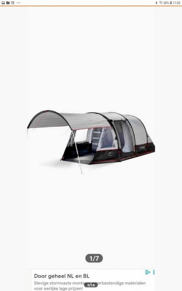 Bardani opblaasbare tent  4 personen, Ophalen