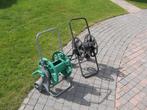 2 st.verrijdbare  water tuin slangen haspels samen €15.00, Ophalen, Gebruikt, Tuinslang