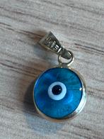 Gouden Hanger met Boze Oog (Nazar), Sieraden, Tassen en Uiterlijk, Kettinghangers, Gebruikt, Overige voorstellingen, Blauw, Ophalen of Verzenden