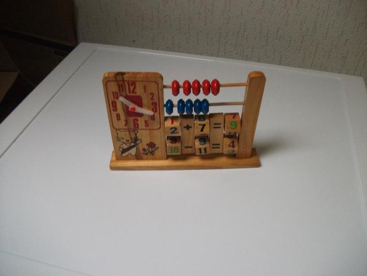 Speelklokje met telraam poesje, Kinderen en Baby's, Speelgoed | Houten speelgoed, Gebruikt, Ophalen of Verzenden