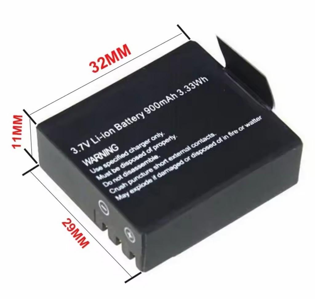 SJ4000 3.7V 900mAh Li-ion Batterij - Oplaadbaar, Ophalen of Verzenden, Zo goed als nieuw, Oplaadbaar