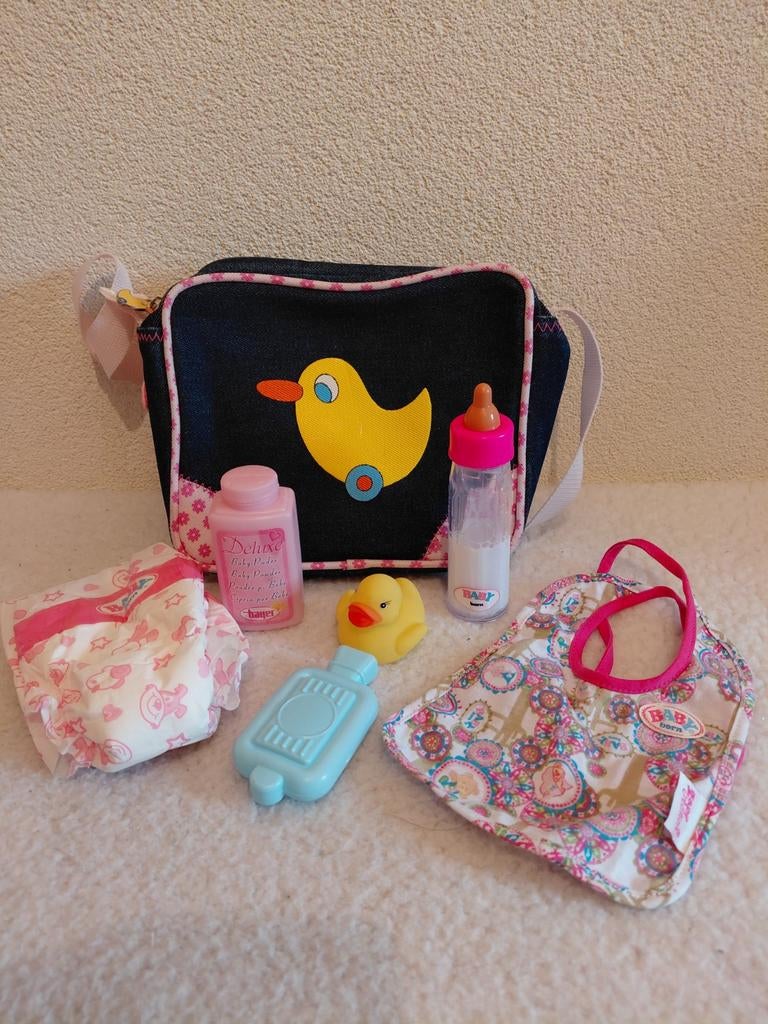 Baby Born Poppen Tasje 🍼 met Poppen Spulletjes., Ophalen of Verzenden, Zo goed als nieuw, Babypop