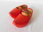 Vintage houten klompjes, maat 14, in rood met leren bandje,, Ophalen of Verzenden, Overige typen